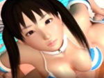 【3D※ビキニ】まじでたまらんわ、この肉感エロボディ♪ち○こをノリノリで可愛がっちゃう黒髪巨乳女子の痴女セックスおっぱいデッケーｗド淫乱ボディの美少女