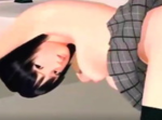 【3D※巨乳】もぉーおっかしくなっちゃいそぉーだよぉ！洗面所の鏡の前で立ちバックセックスでイキまくっちゃう巨乳女子校生エッチな身体にギンギン状態っす