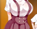 ★人気作品★サスペンダーの肩紐がおっぱいにめり込みエロい初対面のスゴエロ爆乳美少女と混浴ＳＥＸ！